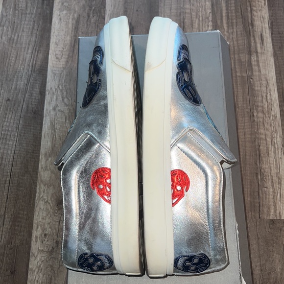 Alexander McQueen Multicolored Skull Slip-Ons - Picture 6 of 13